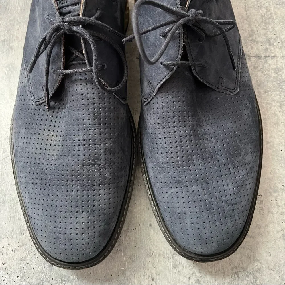 Ecco S.T.1. Hybrid Blue Suede Oxfords 10-10.5